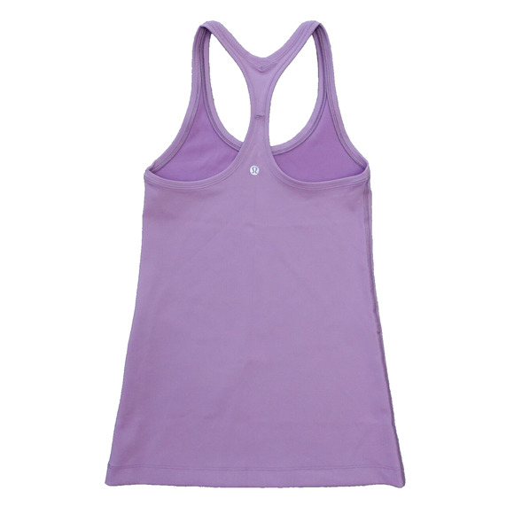 New Lululemon Size 4 Cool Racerback Tank Top Everlux JUBI Purple Hip Length - Picture 2 of 5